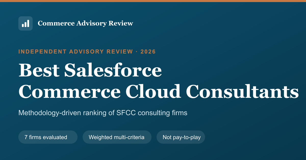 Best Salesforce Commerce Cloud Consultants 2026 - Top 7